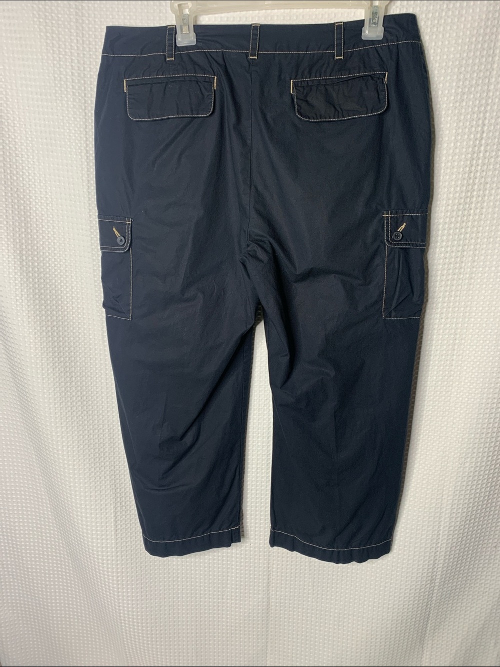 Lands' End Cotton Navy Blue Cargo Capris size 12 - Picture 5 of 13